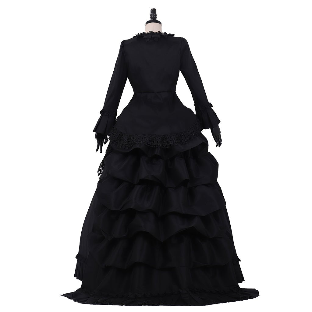 Victorian Gothic Bustle Dress | Vintage Steampunk Ball Gown Costume for Cosplay - Coscosmos