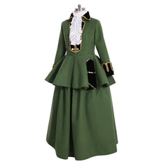 Victorian Green Knight Dress | Hunter Women Cosplay Costume for Masquerade & Daily Wear - Coscosmos