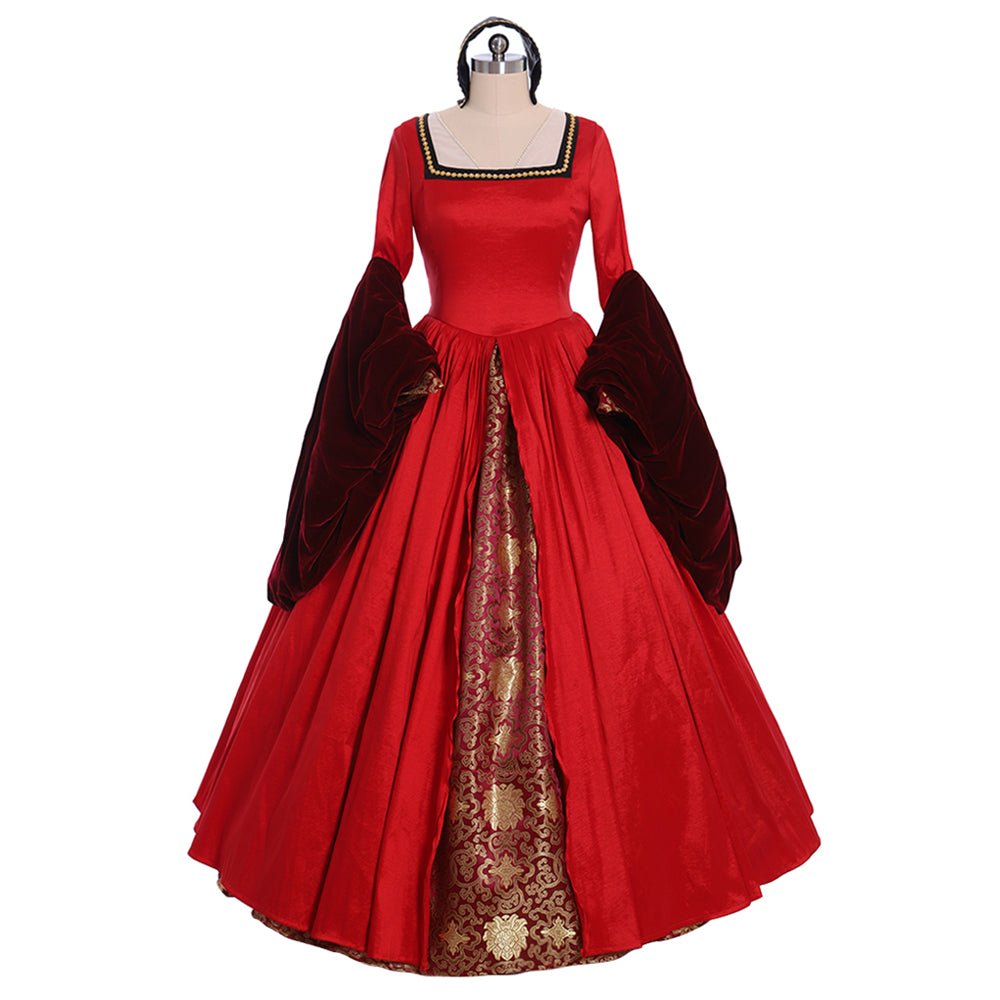 Victorian Queen Elizabeth Tudor Dress | Anne Boleyn Style Cosplay Costume for Renaissance Events - Coscosmos