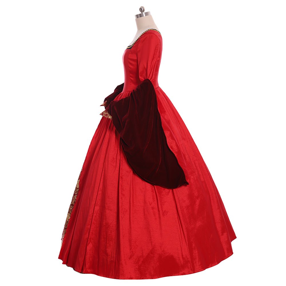 Victorian Queen Elizabeth Tudor Dress | Anne Boleyn Style Cosplay Costume for Renaissance Events - Coscosmos