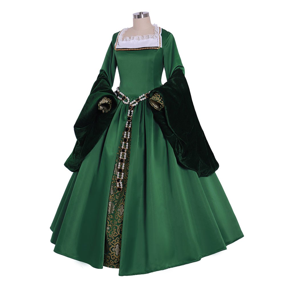 Victorian Queen Elizabeth Tudor Period Gothic Cosplay Costume | Tudor Renaissance Faire Dress - Coscosmos