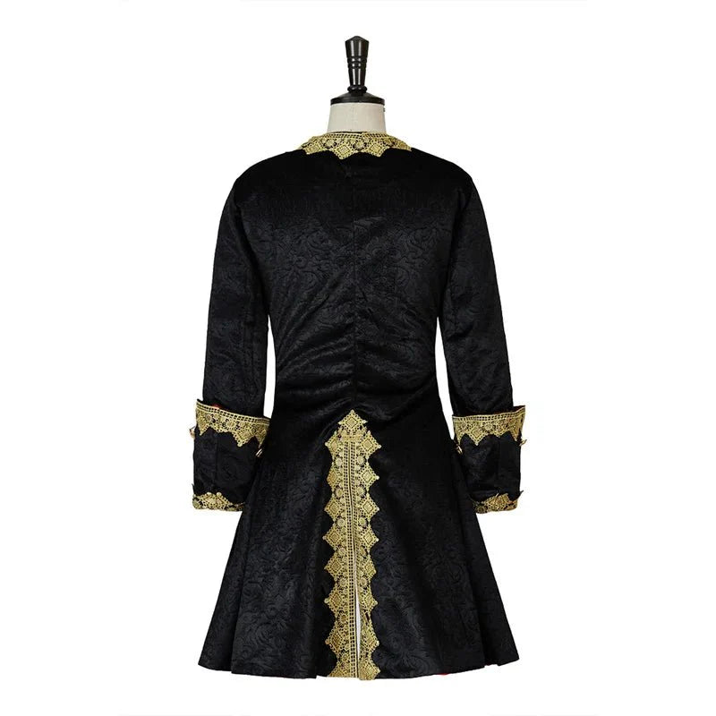 Vintage Noble Men's Gothic Medieval Prince Coat with Top Hat | Steampunk Retro Ball Jacket - Coscosmos