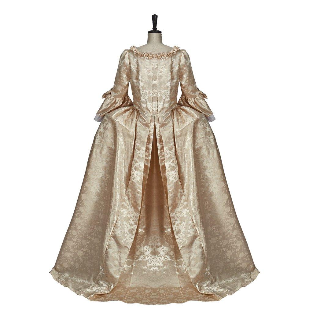 Vintage Rococo Victorian Renaissance Princess Colonial Period Prom Dress - Women's 3/4 - Length Sleeve Maxi Ball Gown for Cosplay, Halloween, Party, Performance - Coscosmos