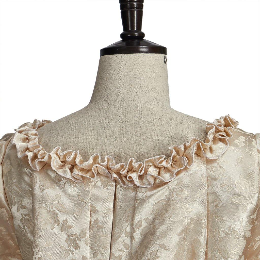 Vintage Rococo Victorian Renaissance Princess Colonial Period Prom Dress - Women's 3/4 - Length Sleeve Maxi Ball Gown for Cosplay, Halloween, Party, Performance - Coscosmos