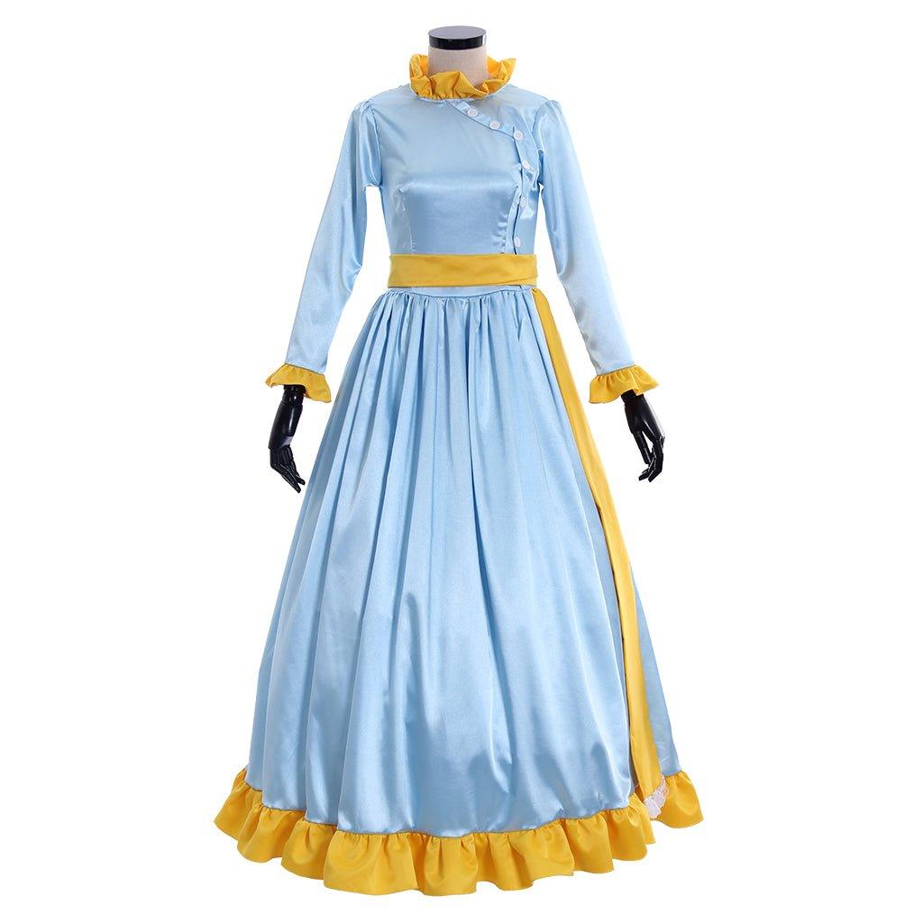 Winifred Mrs. Banks Blue Ball Gown Costume | Movie Cosplay Dress for Halloween, Carnival & Stage Performances - Coscosmos