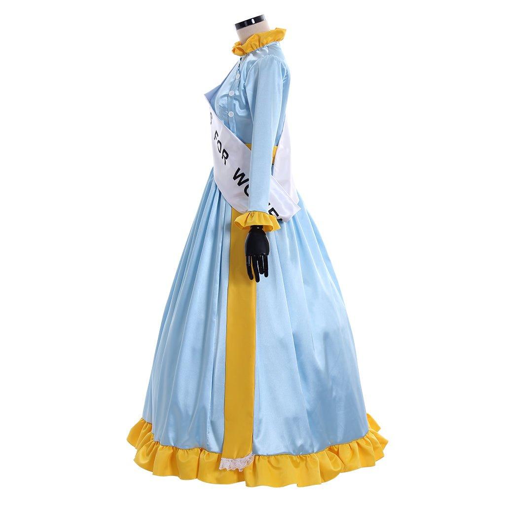 Winifred Mrs. Banks Blue Ball Gown Costume | Movie Cosplay Dress for Halloween, Carnival & Stage Performances - Coscosmos