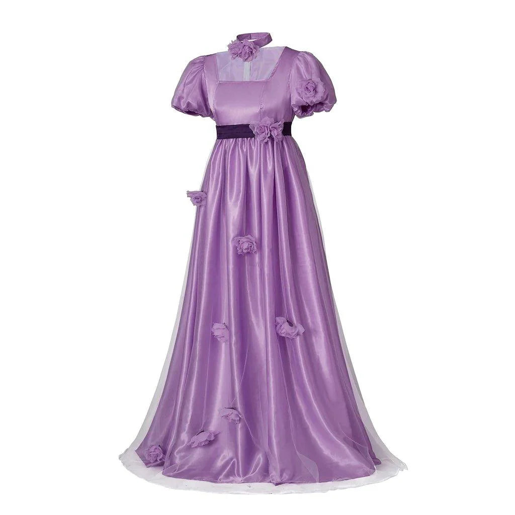 Women Philippa Cosplay Costume Purple Dress - A Noble Regency Princess Ball Gown - Coscosmos