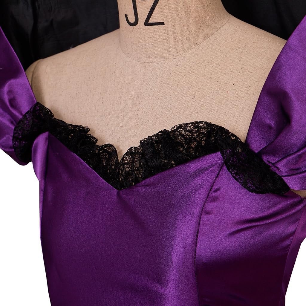 Women's Bearded Lady Circus Costume by Halloweez - Purple Musical Tutu Dress - Halloweez