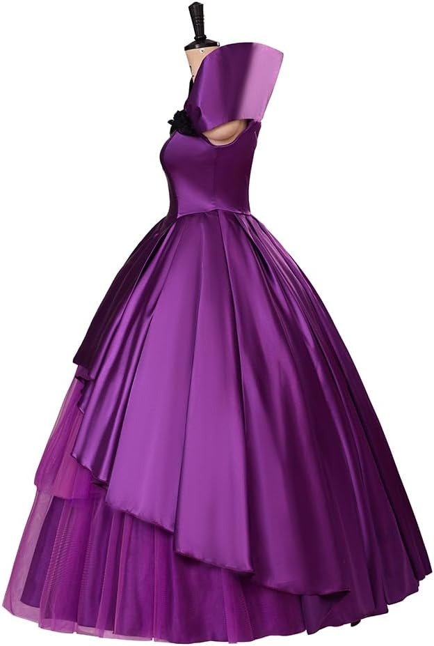 Women's Bearded Lady Circus Costume by Halloweez - Purple Musical Tutu Dress - Halloweez