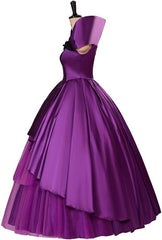 Women's Bearded Lady Circus Costume by Halloweez - Purple Musical Tutu Dress - Halloweez