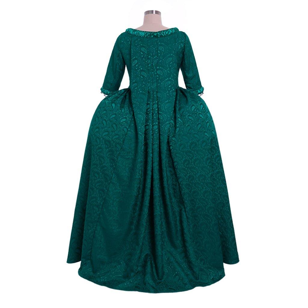 Women's Claire Fraser's Green Ball Gown Costume from Outlander | Vintage Rococo Dress for Cosplay, Halloween, Partie - Coscosmos