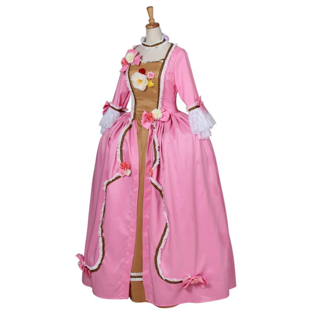 Women's Gothic Evening Rococo Ball Gown Pink Dress Costume | Victorian, Renaissance, Colonial, Princess Style - Coscosmos