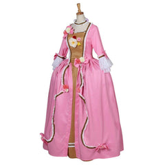 Women's Gothic Evening Rococo Ball Gown Pink Dress Costume | Victorian, Renaissance, Colonial, Princess Style - Coscosmos