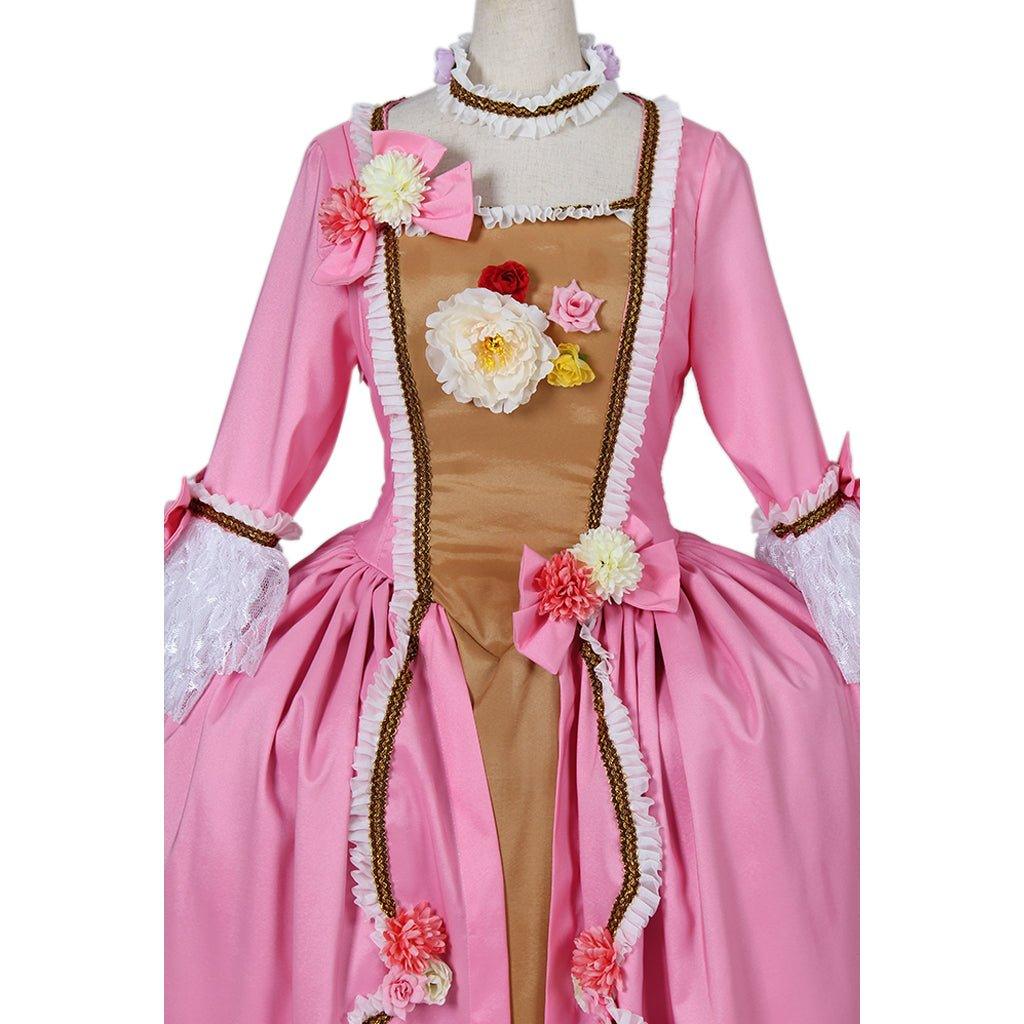 Women's Gothic Evening Rococo Ball Gown Pink Dress Costume | Victorian, Renaissance, Colonial, Princess Style - Coscosmos