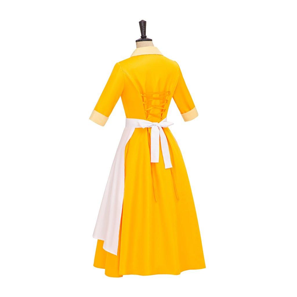 Women's Housemaid Cosplay Costume | Frog Waitress Dress Outfit for Halloween | Tiana - Inspired Costume - Coscosmos