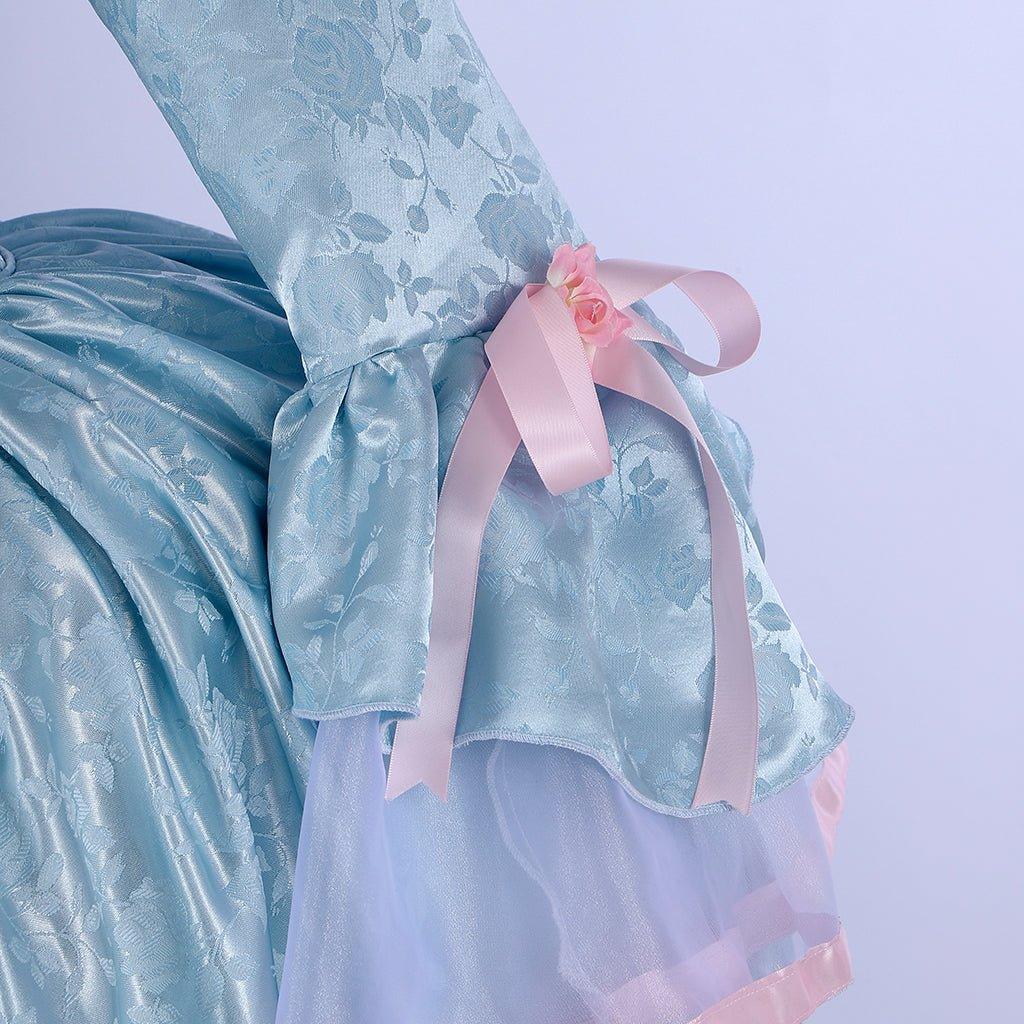Women's Marie Antoinette Cosplay Dress Costume | Blue Colonial Rococo Ball Gown for Adults | Medieval Vintage Dress for Cosplay, Halloween, Party & Performance - Coscosmos