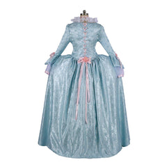 Women's Marie Antoinette Cosplay Dress Costume | Blue Colonial Rococo Ball Gown for Adults | Medieval Vintage Dress for Cosplay, Halloween, Party & Performance - Coscosmos