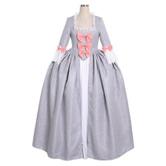 Women's Queen Marie Antoinette Rococo Ball Gown | Victorian Costume in Grey | Colonial Period Princess Dress - Coscosmos