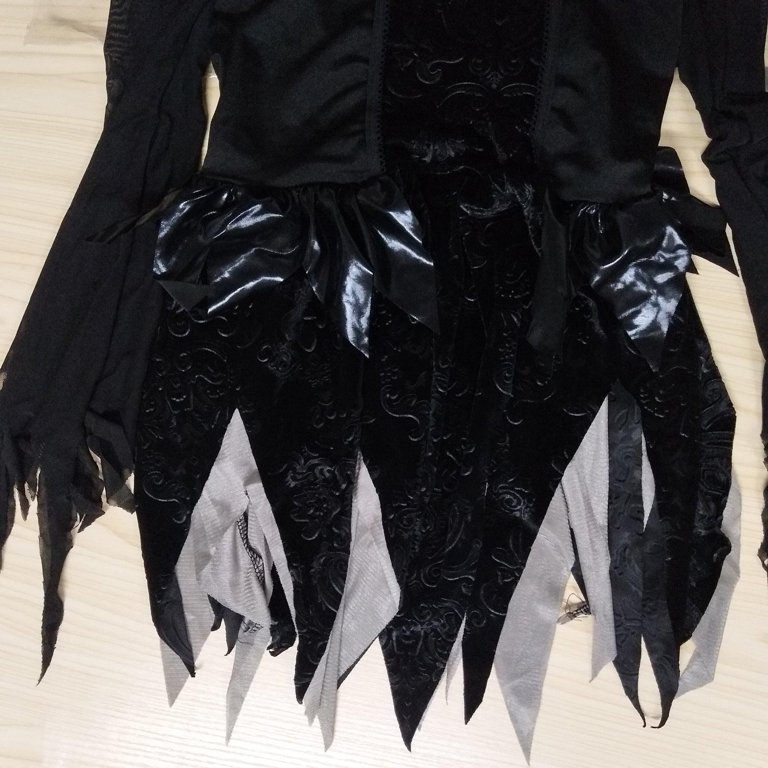 Zombie Dark Angel Women’s Costume | Gothic Evil Angel Cosplay | Halloween Ghost Bride Outfit - Coscosmos